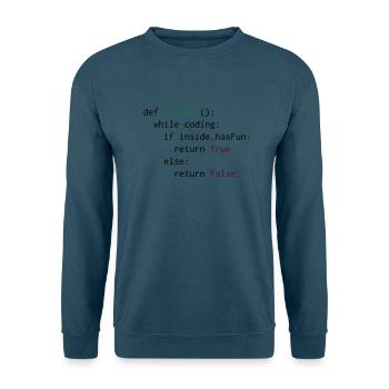 Python Definition von Nerd - Unisex Pullover - Indigoblau - Vorne