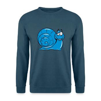 schnecke lustig kinder witzig - Unisex Pullover - Indigoblau - Vorne