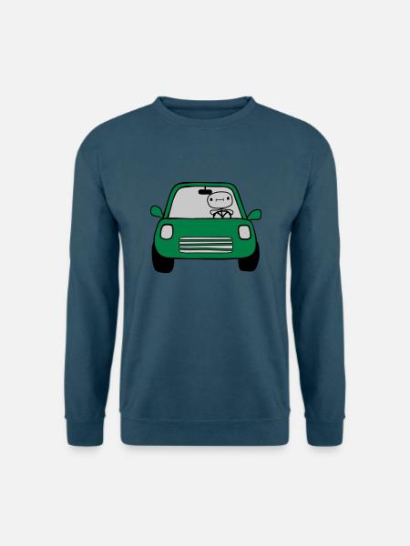 Fahrer Comic Auto - Unisex Pullover - Indigoblau