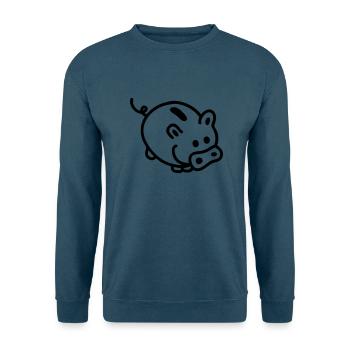 Sparschwein - Line - Unisex Pullover - Indigoblau - Vorne