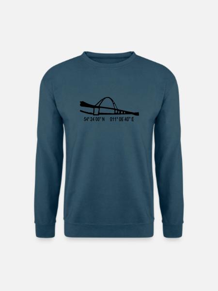Fehmarnsundbruecke - Unisex Pullover - Indigoblau