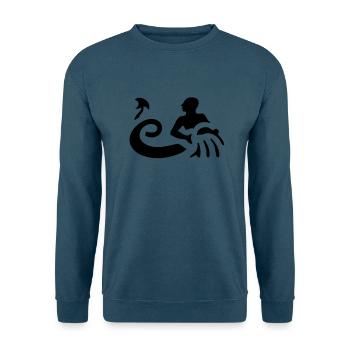 Sternzeichen - Wassermann - Unisex Pullover - Indigoblau - Vorne