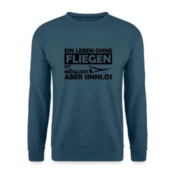 Segelflieger Segelfliegen Geschenk - Unisex Pullover - Indigoblau - Vorne