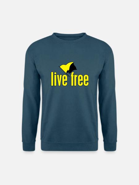 Live Free - Unisex Pullover - Indigoblau