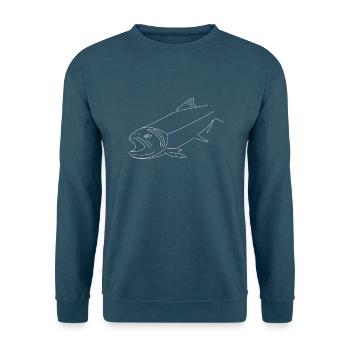 Forelle-1.2 - Unisex Pullover - Indigoblau - Vorne