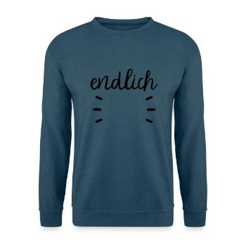 endlich (18) Geburtstag Alter Vorlage - Unisex Pullover - Indigoblau - Vorne