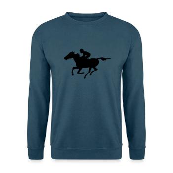 Rennpferd - Unisex Pullover - Indigoblau - Vorne