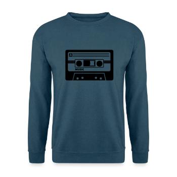 Kassette Cassette Audio Tape 80s - Unisex Pullover - Indigoblau - Vorne