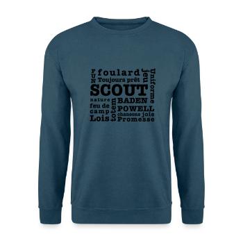 Scout Wörter - Unisex Pullover - Indigoblau - Vorne