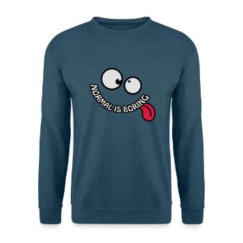 Normal Is Boring Smiley - Unisex Pullover - Indigoblau - Vorne