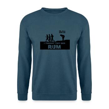 Rum Jogging_Below - Unisex Pullover - Indigoblau - Vorne
