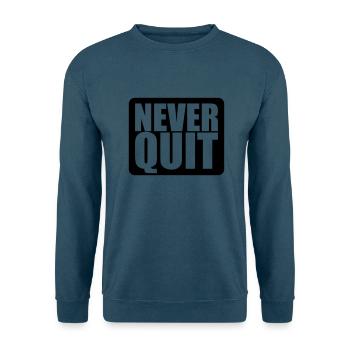 logo never quit button gewinner stars sieger sport - Unisex Pullover - Indigoblau - Vorne