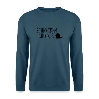 schnecken checker - Unisex Pullover - Indigoblau - Vorne