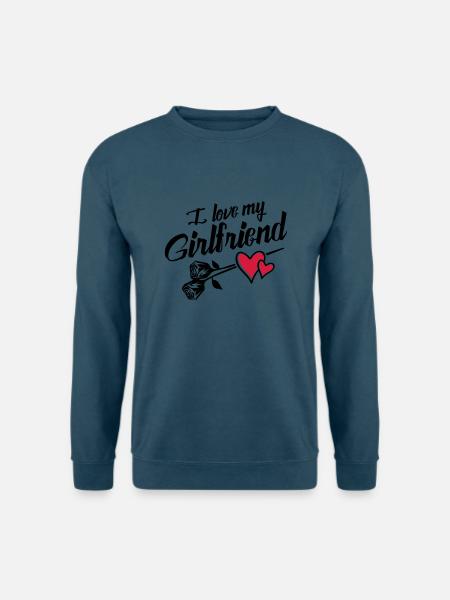 i love my girlfriend - Unisex Pullover - Indigoblau