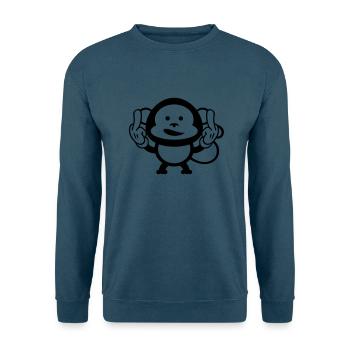monkey middle finger design - Unisex Pullover - Indigoblau - Vorne