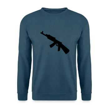 Waffe - Uzi - Unisex Pullover - Indigoblau - Vorne