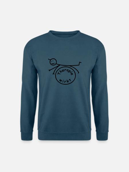 Therapie wirkt liegend - Unisex Pullover - Indigoblau