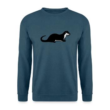 Fischotter - Unisex Pullover - Indigoblau - Vorne