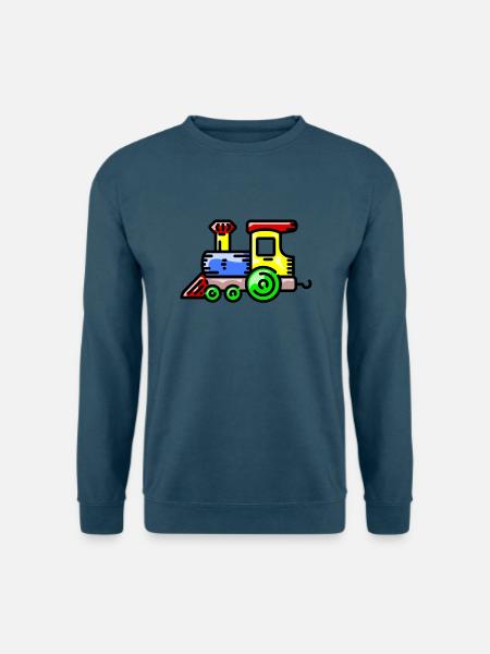 eisenbahn zug tram train railroad railway locomoti - Unisex Pullover - Indigoblau