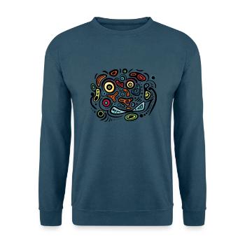 Abstrakte Kunst - Unisex Pullover - Indigoblau - Vorne