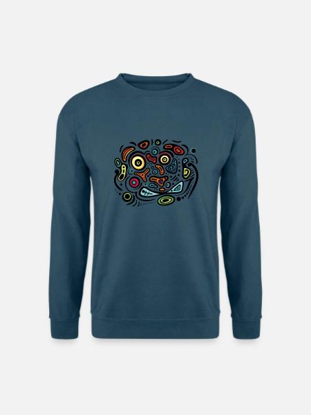 Abstrakte Kunst - Unisex Pullover - Indigoblau
