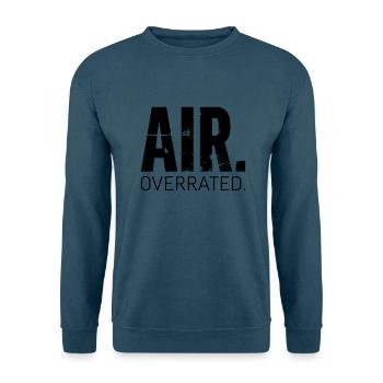 Freediving Apnoetauchen Air Overrated - Unisex Pullover - Indigoblau - Vorne