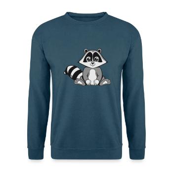 Waschbär freundlich lächeln - Unisex Pullover - Indigoblau - Vorne