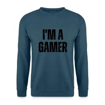 Ich bin ein Gamer Lustiger Gamer Gaming Zitat Videospiel - Unisex Pullover - Indigoblau - Vorne