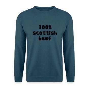 purepish 100 percent scottish beef - Unisex Pullover - Indigoblau - Vorne
