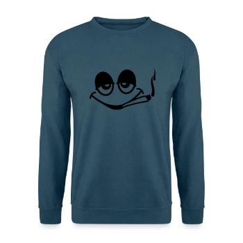 Smoking Face - Unisex Pullover - Indigoblau - Vorne