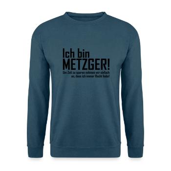 ich bin metzger - Unisex Pullover - Indigoblau - Vorne