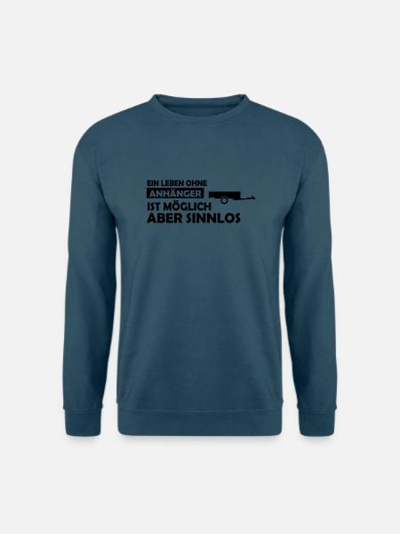 ein leben ohne anhänger - Unisex Pullover - Indigoblau