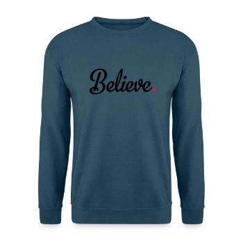 believe - Unisex Pullover - Indigoblau - Vorne