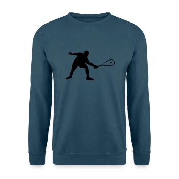Squash Spieler Vektor zeichnung - Unisex Pullover - Indigoblau - Vorne