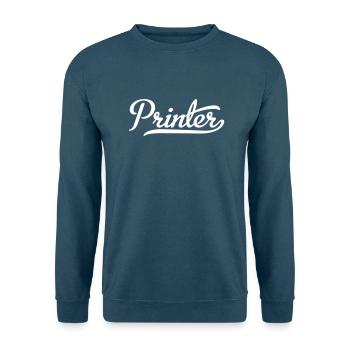 Drucker - Unisex Pullover - Indigoblau - Vorne
