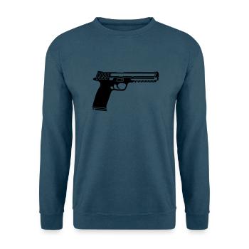 gun - Unisex Pullover - Indigoblau - Vorne