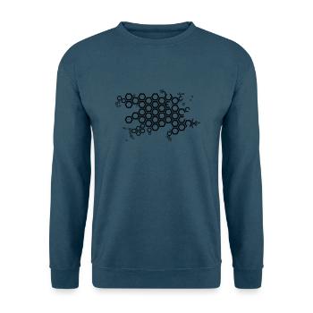 Hexagone - Unisex Pullover - Indigoblau - Vorne
