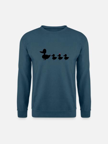 Entenfamilie mit Punk revoluzzer Ente Entchen - Unisex Pullover - Indigoblau