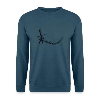 Notenschlüssel - Unisex Pullover - Indigoblau - Vorne