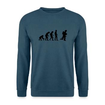 evolution Feuerwehrmann - Unisex Pullover - Indigoblau - Vorne