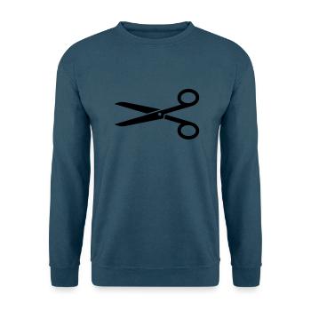 Schere - Unisex Pullover - Indigoblau - Vorne