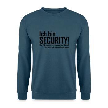 ich bin security - Unisex Pullover - Indigoblau - Vorne