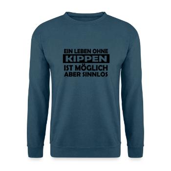 ein leben ohne kippen - Unisex Pullover - Indigoblau - Vorne