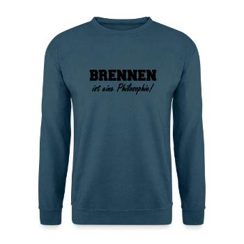 brennen ist eine philosophie - Unisex Pullover - Indigoblau - Vorne