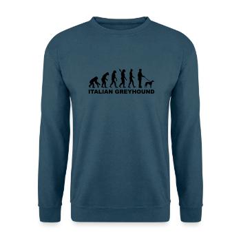 Italian Greyhound - Unisex Pullover - Indigoblau - Vorne