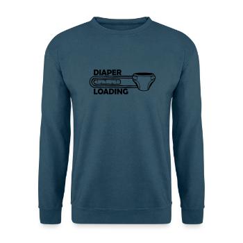 Windel Diaper Loading - Unisex Pullover - Indigoblau - Vorne