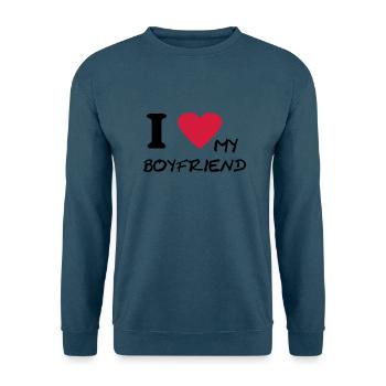 i love my boyfriend - Unisex Pullover - Indigoblau - Vorne