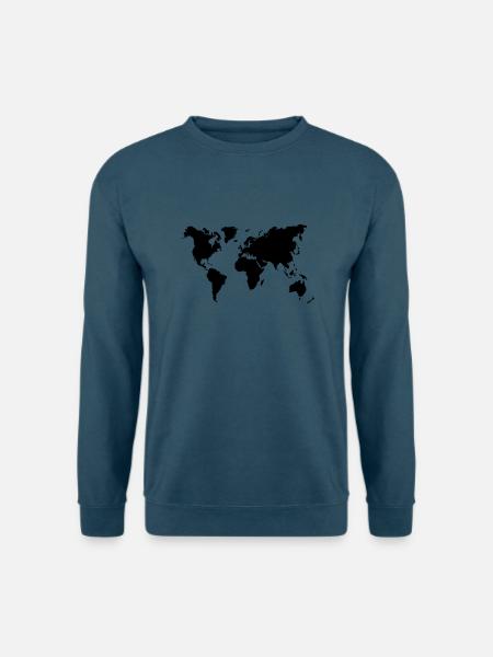 Weltkarte - Unisex Pullover - Indigoblau
