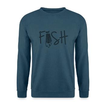 Fish - Unisex Pullover - Indigoblau - Vorne