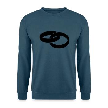 Ringe, ineinander verschlungen - Unisex Pullover - Indigoblau - Vorne
